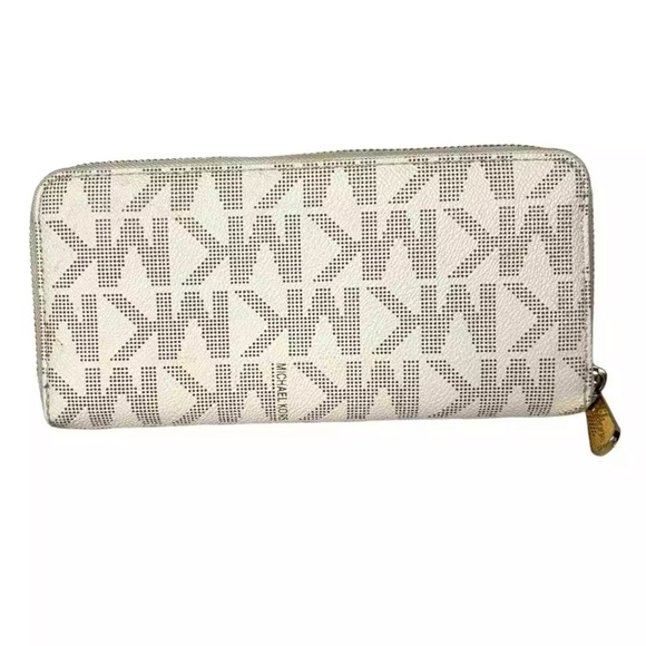 MICHAEL KORS White Grey Jet Set Continental Wallet - Picture 2 of 6